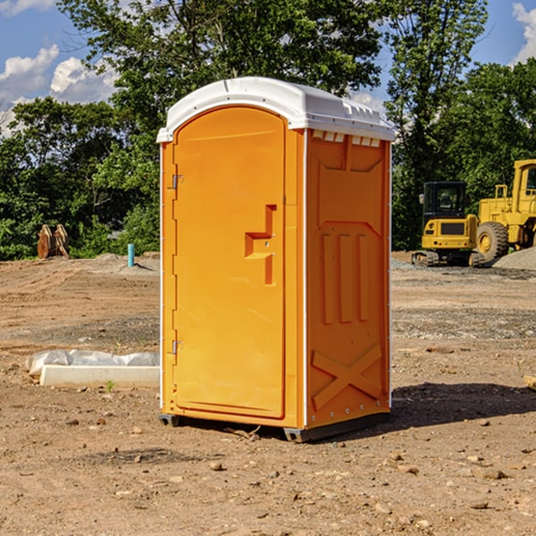 can i customize the exterior of the porta potties with my event logo or branding in New Summerfield